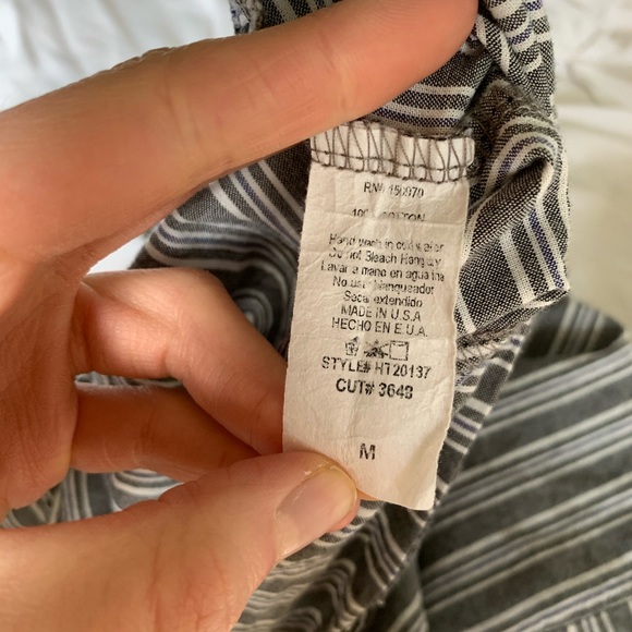 Anthropologie Lavender Field V Neck Striped Shirt - Picture 7 of 8